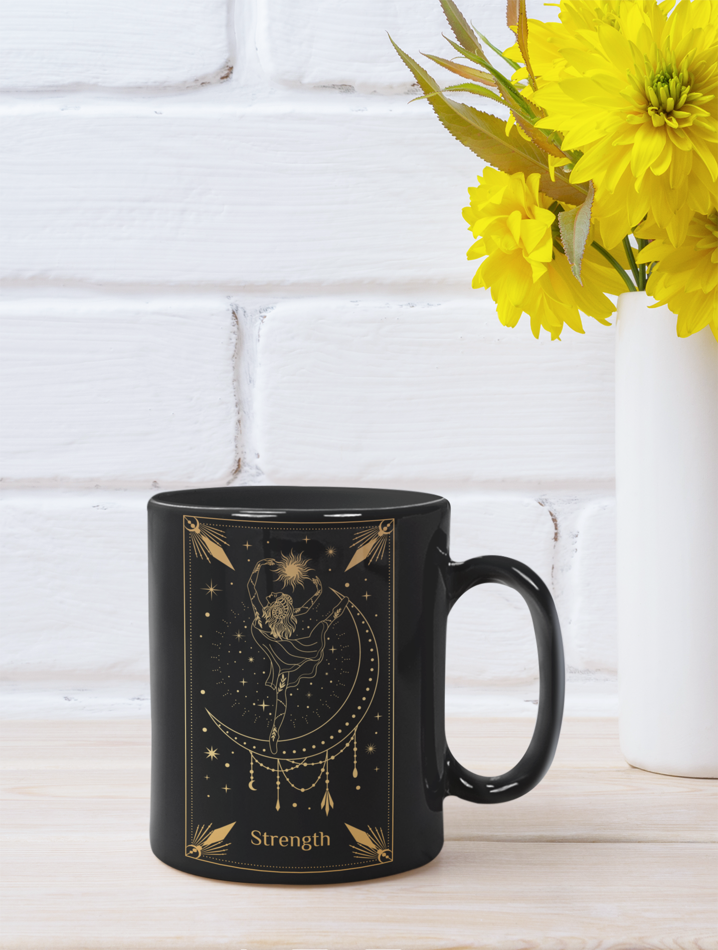 Strength Tarot Card Coffee Mug, Tarot Card Coffee Mug, Strength Tarot Card, Tarot Card Mug, Tarot Mug, Strength Tarot Mug, Mug Coffee Tarot