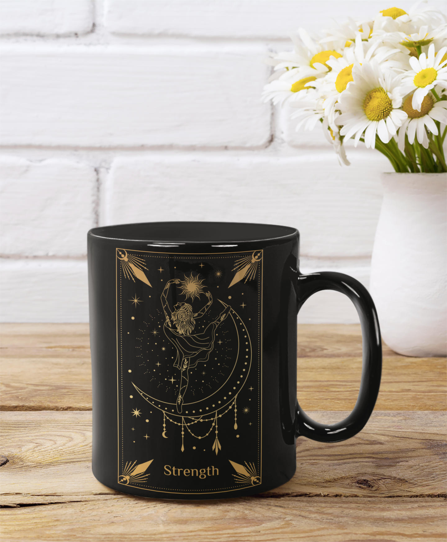 Strength Tarot Card Coffee Mug, Tarot Card Coffee Mug, Strength Tarot Card, Tarot Card Mug, Tarot Mug, Strength Tarot Mug, Mug Coffee Tarot