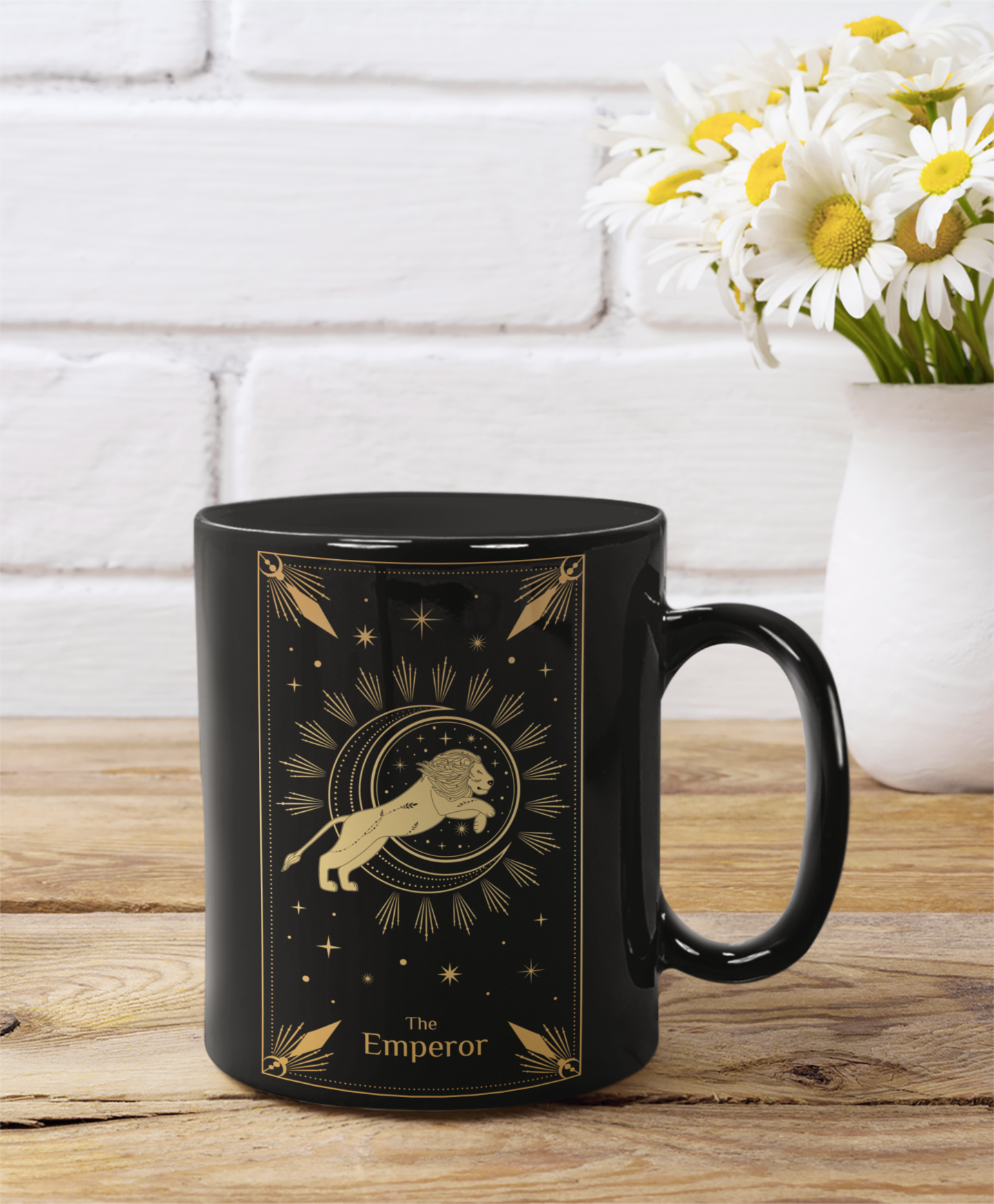 The Emperor Ceramic Mug - Zodiac Astrology Coffee Cup, The Emperor Tarot Card Coffee Mug