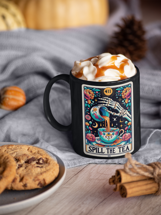 Spill The Tea Tarot Card Coffee Mug, Tarot Card Coffee Mug, Celestial Coffee Mug, Spill The Tea Mug