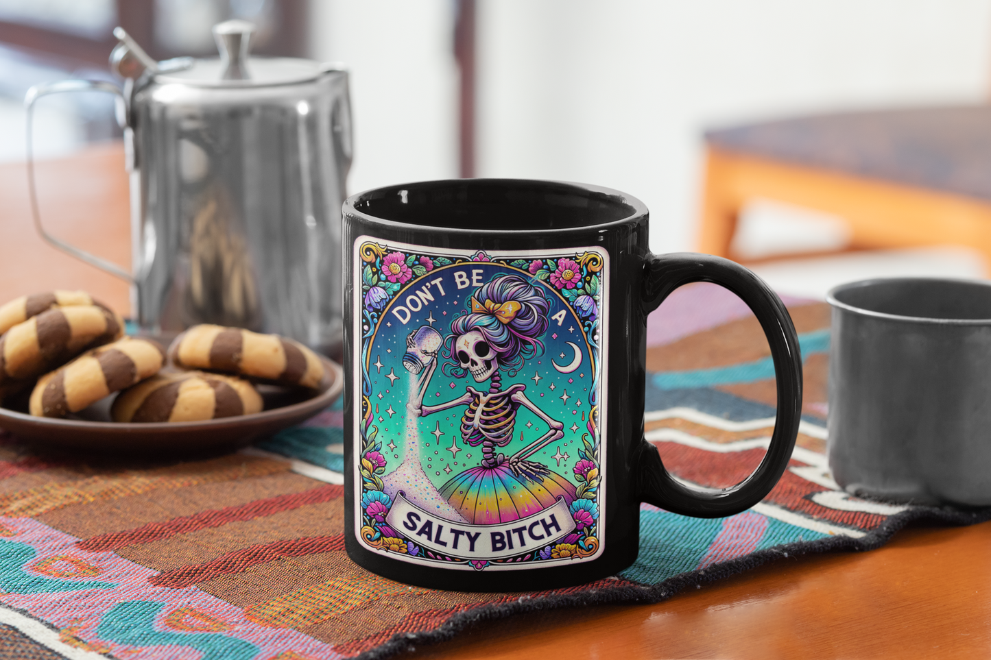 Don't Be A Salty Bitch Tarot Card Coffee Mug, Tarot Card Coffee Mug, Celestial Coffee Mug, Salty Bitch Tarot Mug