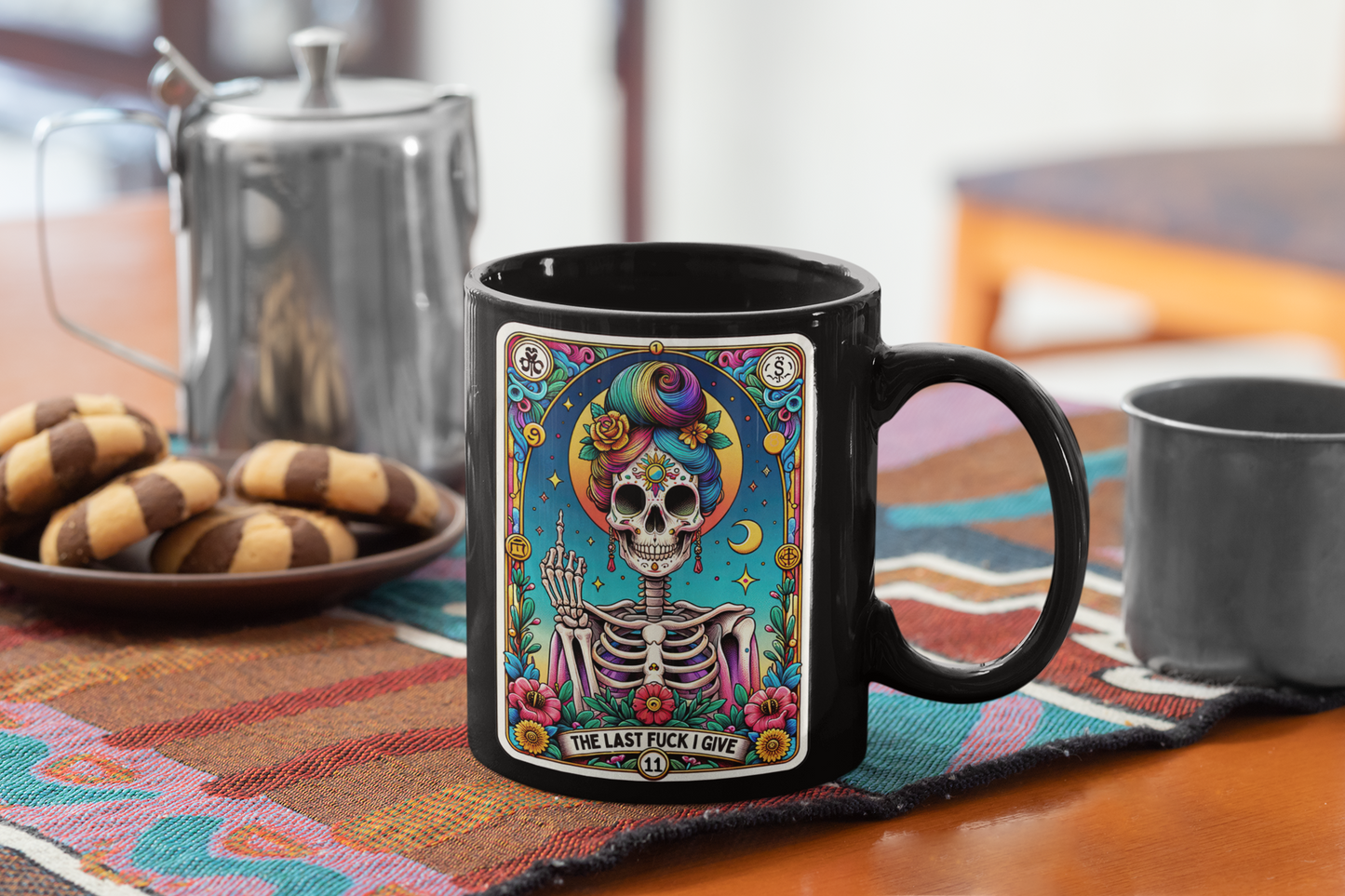 The Last Fuck I Give Tarot Card Coffee Mug, Tarot Card Coffee Mug, Celestial Coffee Mug, Middle Finger Tarot Mug