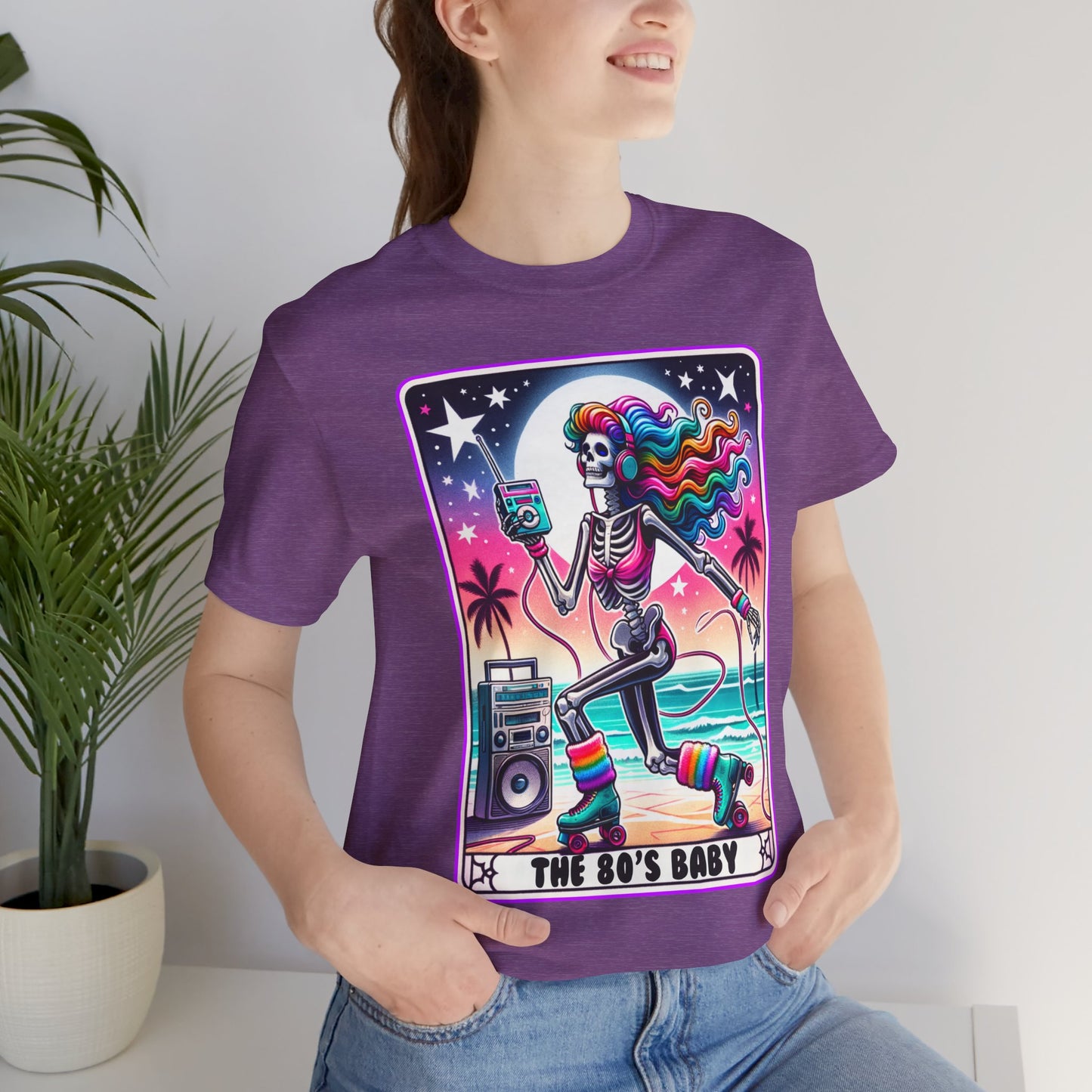 The 80's Baby Tarot Card Shirt, Tarot Card T, Skeleton Mom T-shirt, Celestial Mama Shirt, Witchy Vibes Tee, 80's Tee, Vintage Gift For Mom