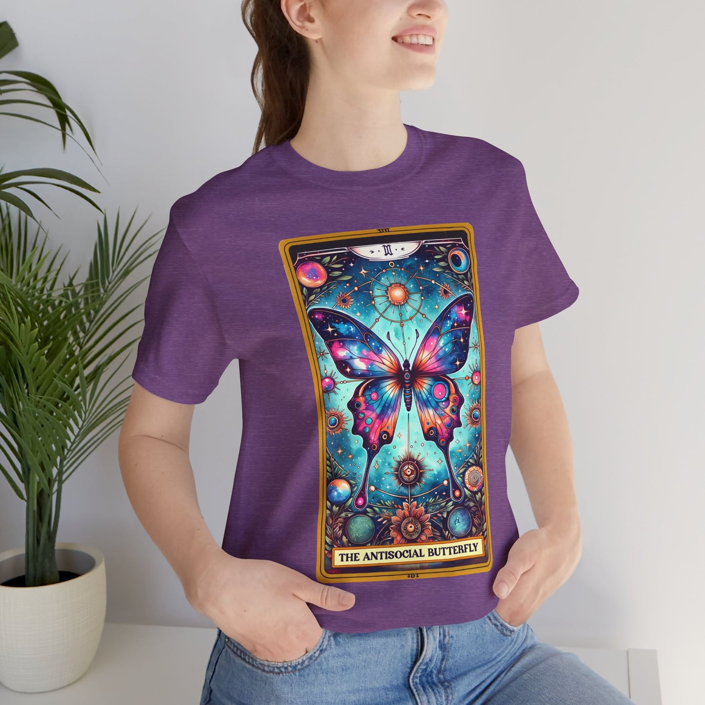 The Antisocial Butterfly Unisex Tee | Cosmic Vibe Graphic T-Shirt Anti Social Butterfly Shirt, Butterfly Shirt, Antisocial Shirts, Introvert Shirt, Anti Social Club Shirt, Gifts For Introverts,