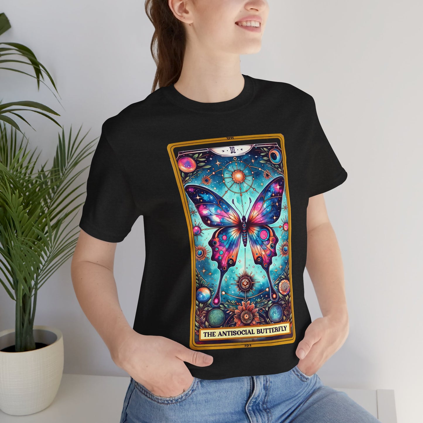 The Antisocial Butterfly Unisex Tee | Cosmic Vibe Graphic T-Shirt Anti Social Butterfly Shirt, Butterfly Shirt, Antisocial Shirts, Introvert Shirt, Anti Social Club Shirt, Gifts For Introverts,