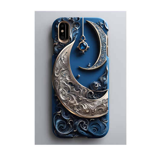 Celestial Moon Phone Case - Tough and Stylish Protection, Celestial Crescent Moon Phone Case for Google, iPhone, and Samsung