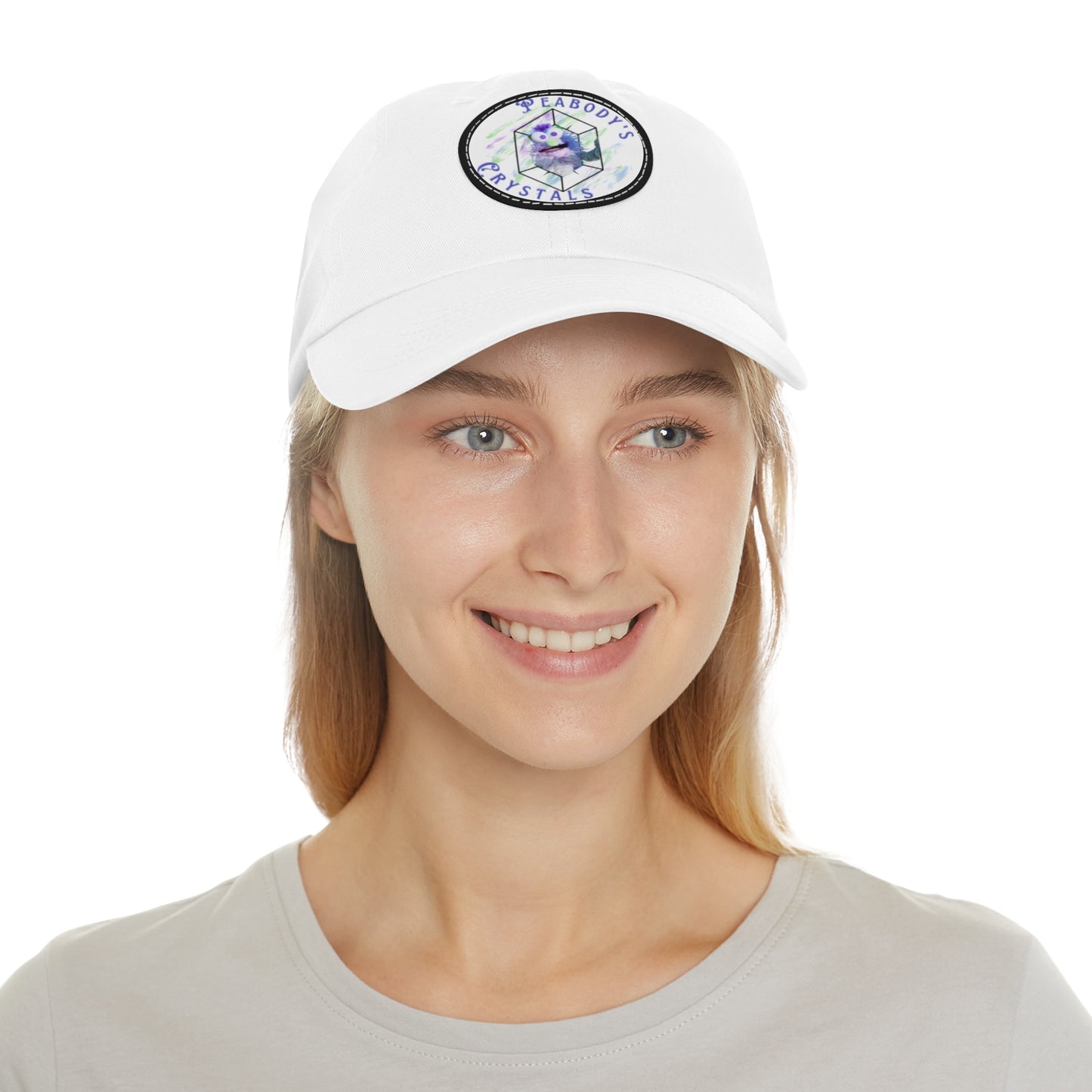 Peabody's Crystals Dad Hat with Leather Patch - Casual Everyday Style