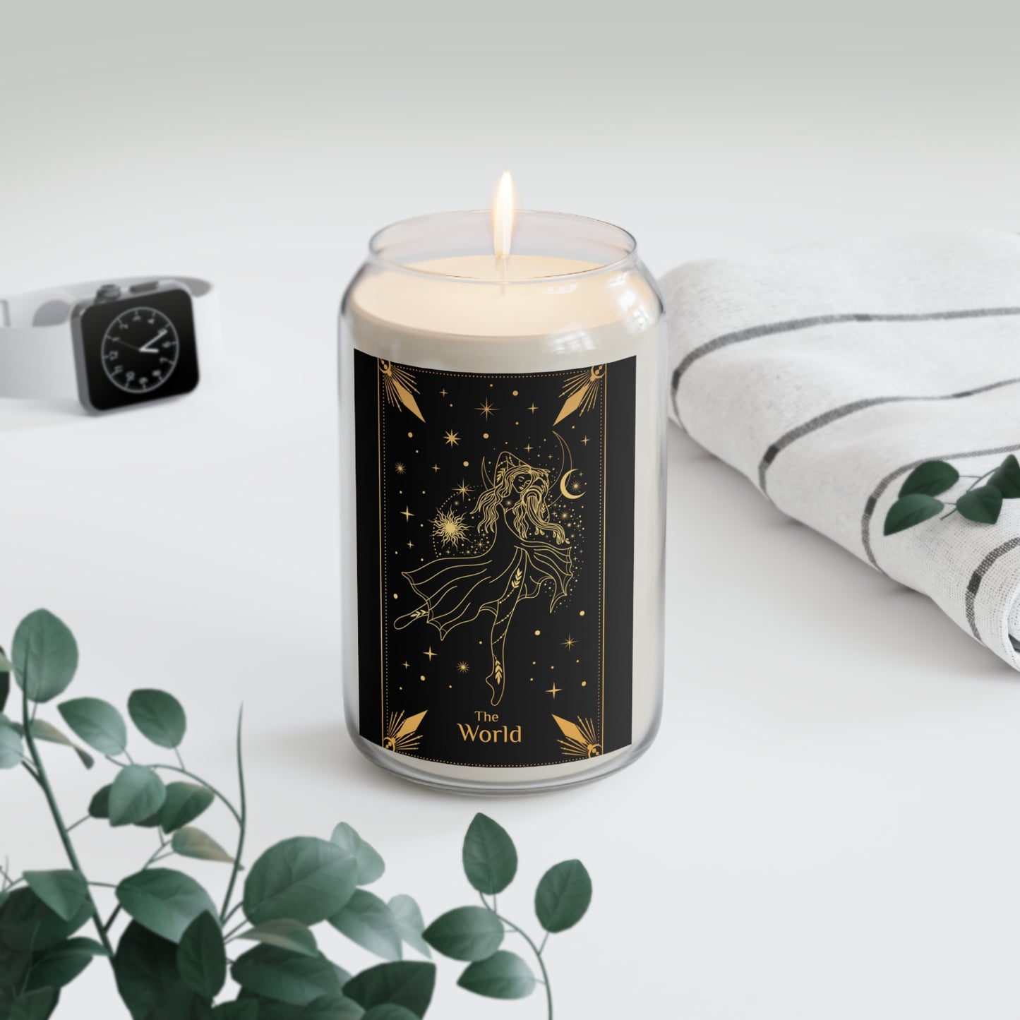 The World Tarot Candle, Celestial Candle, The World Tarot Card, Mystical Candle, Spiritual Candle