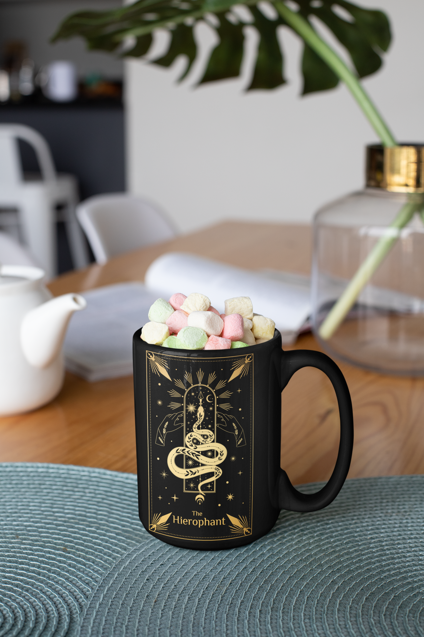 The Hierophant Tarot Card Coffee Mug, Tarot Card Coffee Mug, The Hierophant Tarot Card, Tarot Card Mug, Coffee Tarot Card Mug, Hierophant