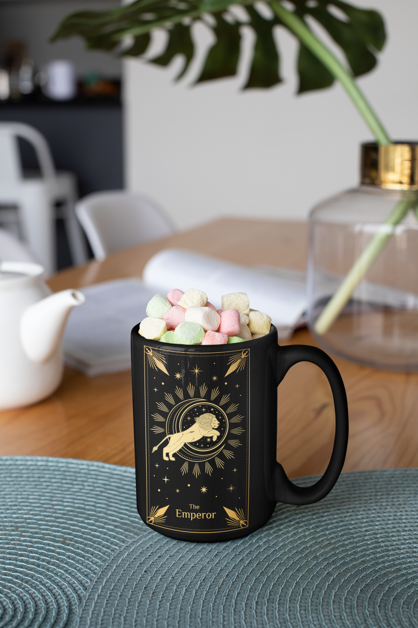 The Emperor Ceramic Mug - Zodiac Astrology Coffee Cup, The Emperor Tarot Card Coffee Mug