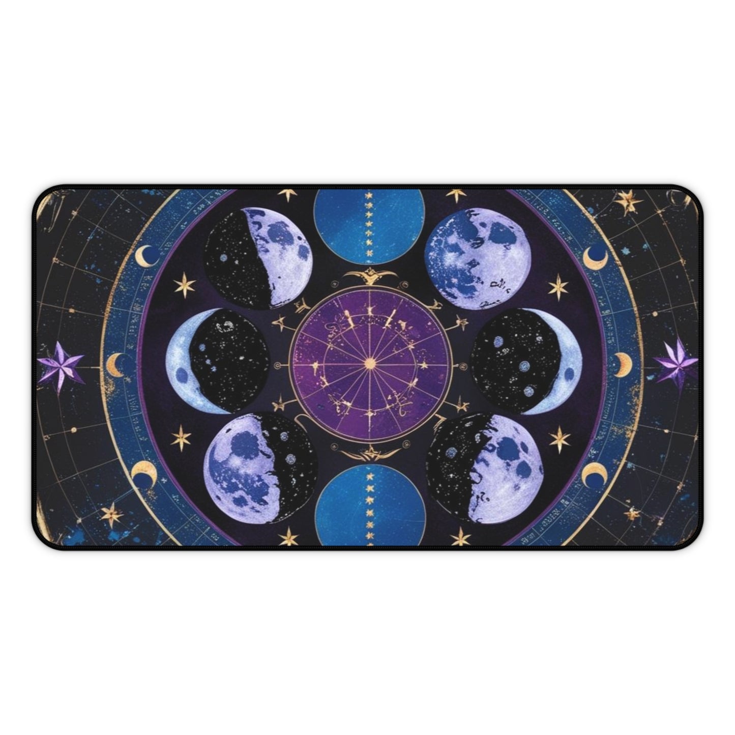 Celestial Moons Desk Mat - Stylish Astrology Office Accessory