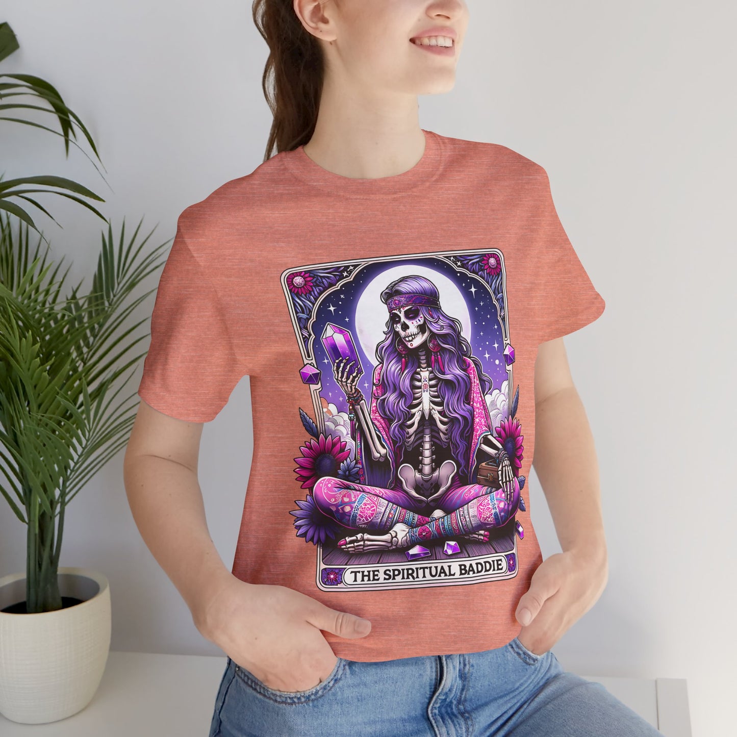 The Spiritual Baddie Unisex Jersey Tee - Boho Chic Design for Spirit Seekers, Spiritual Baddie Tarot Card Shirt, Spiritual Baddie Shirt