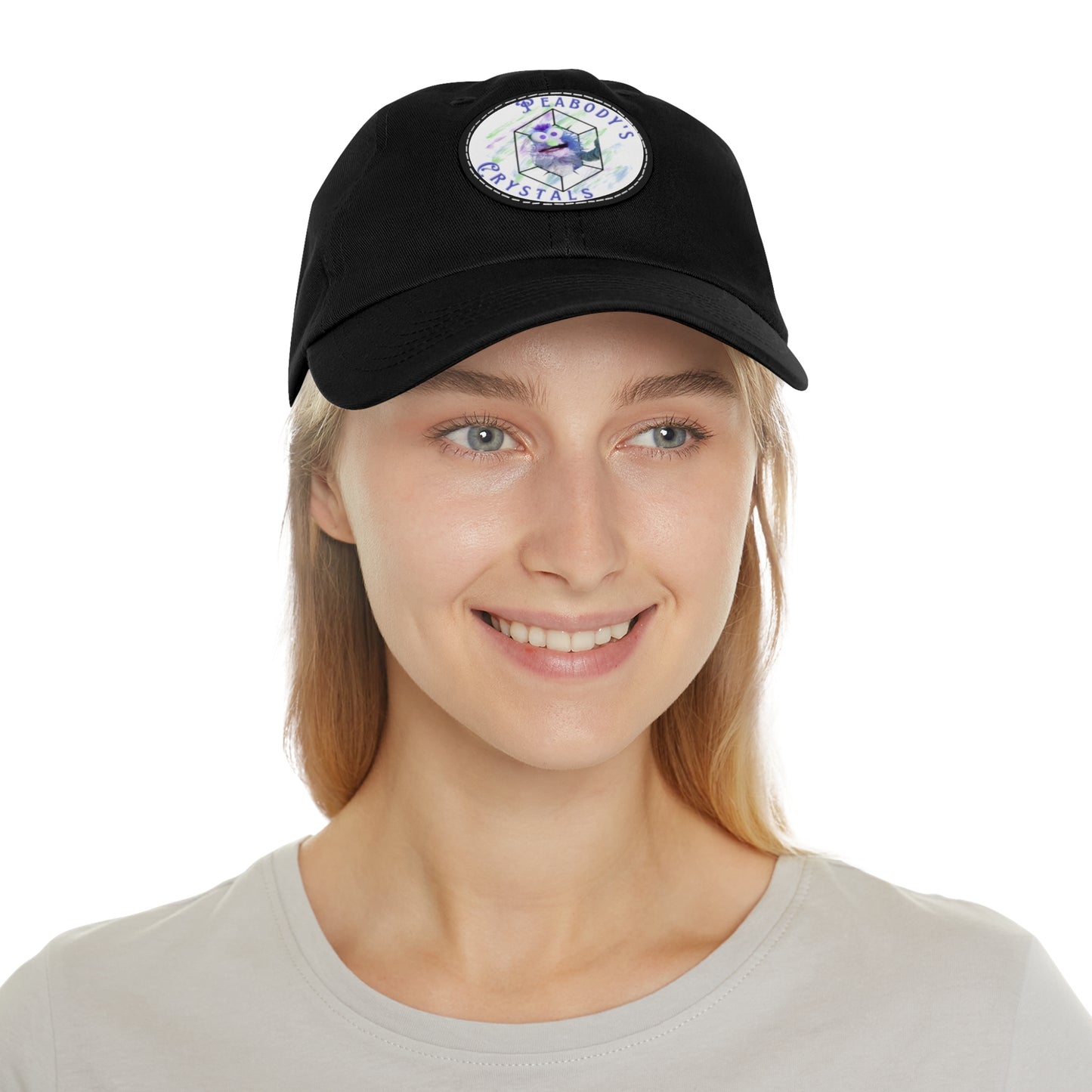 Peabody's Crystals Dad Hat with Leather Patch - Casual Everyday Style
