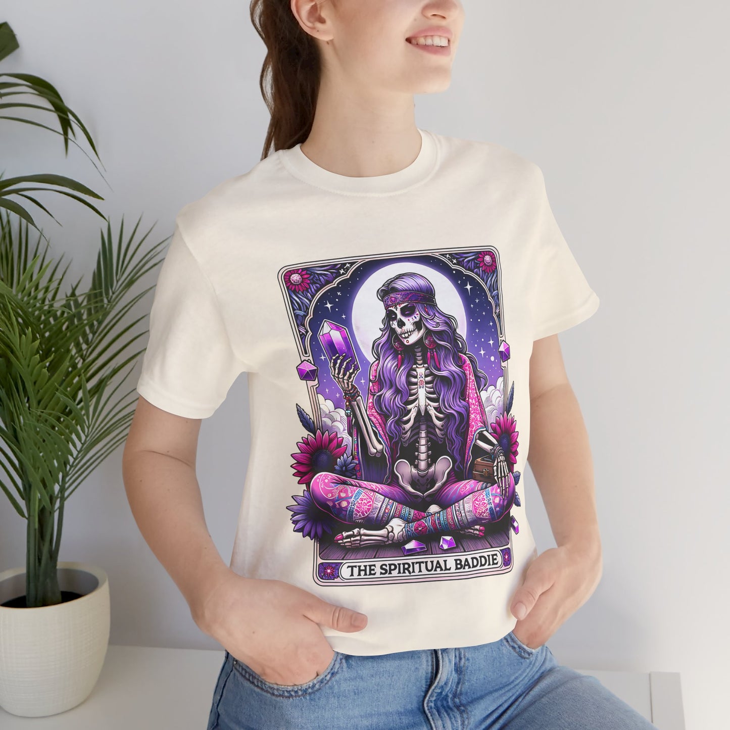 The Spiritual Baddie Unisex Jersey Tee - Boho Chic Design for Spirit Seekers, Spiritual Baddie Tarot Card Shirt, Spiritual Baddie Shirt