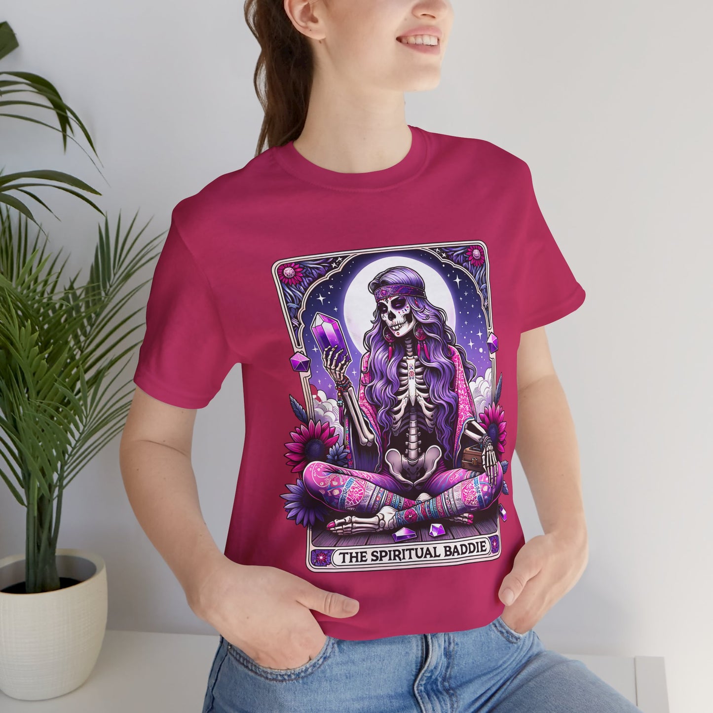 The Spiritual Baddie Unisex Jersey Tee - Boho Chic Design for Spirit Seekers, Spiritual Baddie Tarot Card Shirt, Spiritual Baddie Shirt