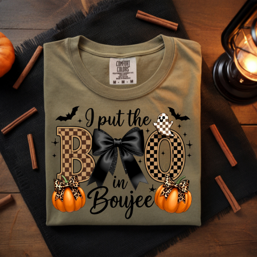 Boo in Boujee Crewneck Sweatshirt - Fun Halloween Apparel for Celebrations