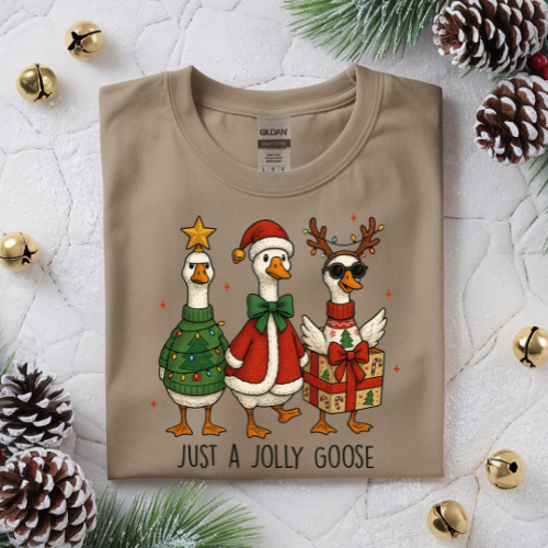 Holiday Jolly Goose Sweatshirt - Cozy, Fun, Unisex Apparel for Christmas, Gift for Duck Lovers, Festive Sweater, Winter Comfort
