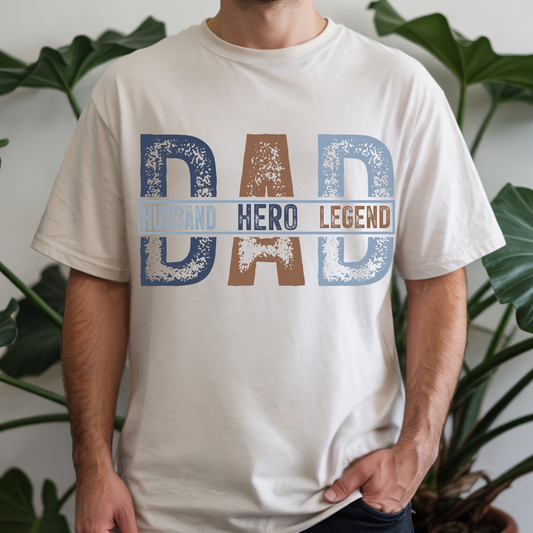 Dad - Husband Hero Legend T-Shirt, Father's Day Shirt