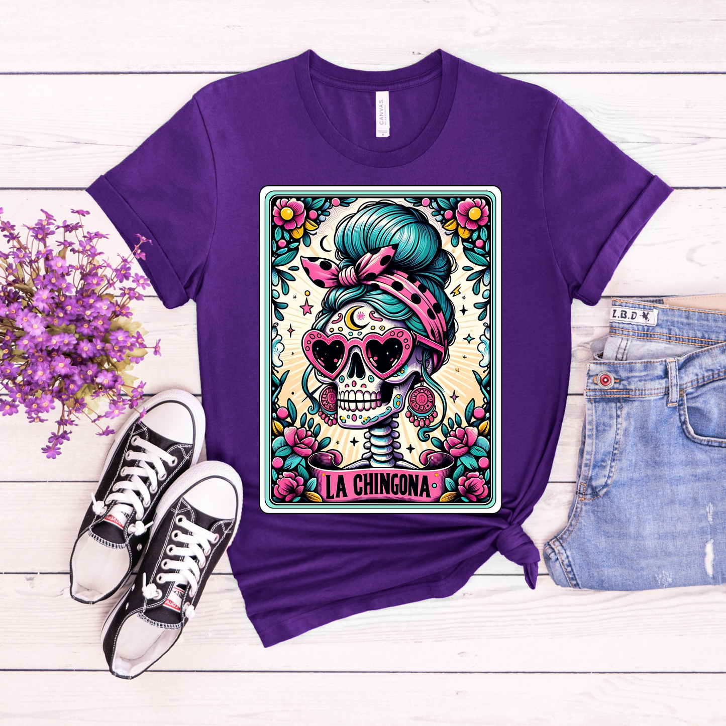 La Chingona Tarot Card Shirt, Tarot Card Shirt, Mexican Tarot Card Shirt, Celestial Shirt, Mystical Shirt