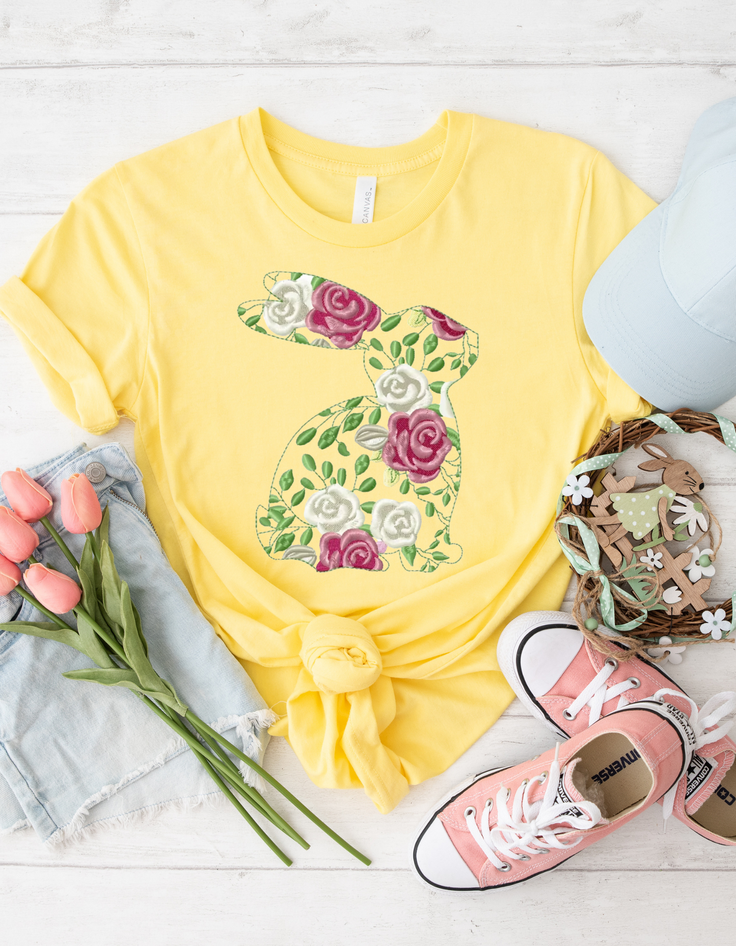 Floral Rabbit T-Shirt | Unisex Garment-Dyed Tee | Spring Fashion, Easter Gift, Floral Lover Shirt, Cute Animal Apparel, [...]