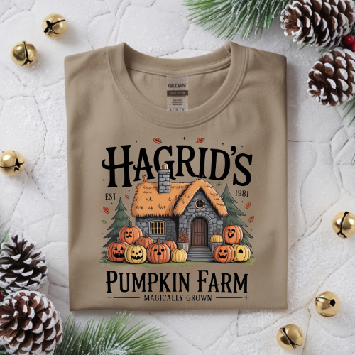 Hagrid's Pumpkin Farm Sweatshirt, Unisex Fall Crewneck, Halloween Gift, Cozy Sweatshirt, Pumpkin Decor, Autumn Apparel