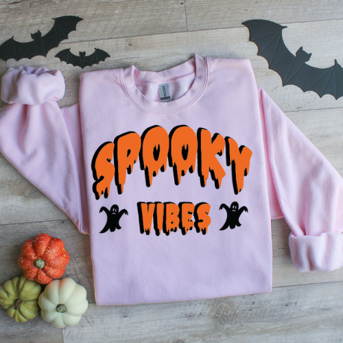 Spooky Vibes Crewneck Sweatshirt - Unisex Heavy Blend™ - Perfect for Halloween!