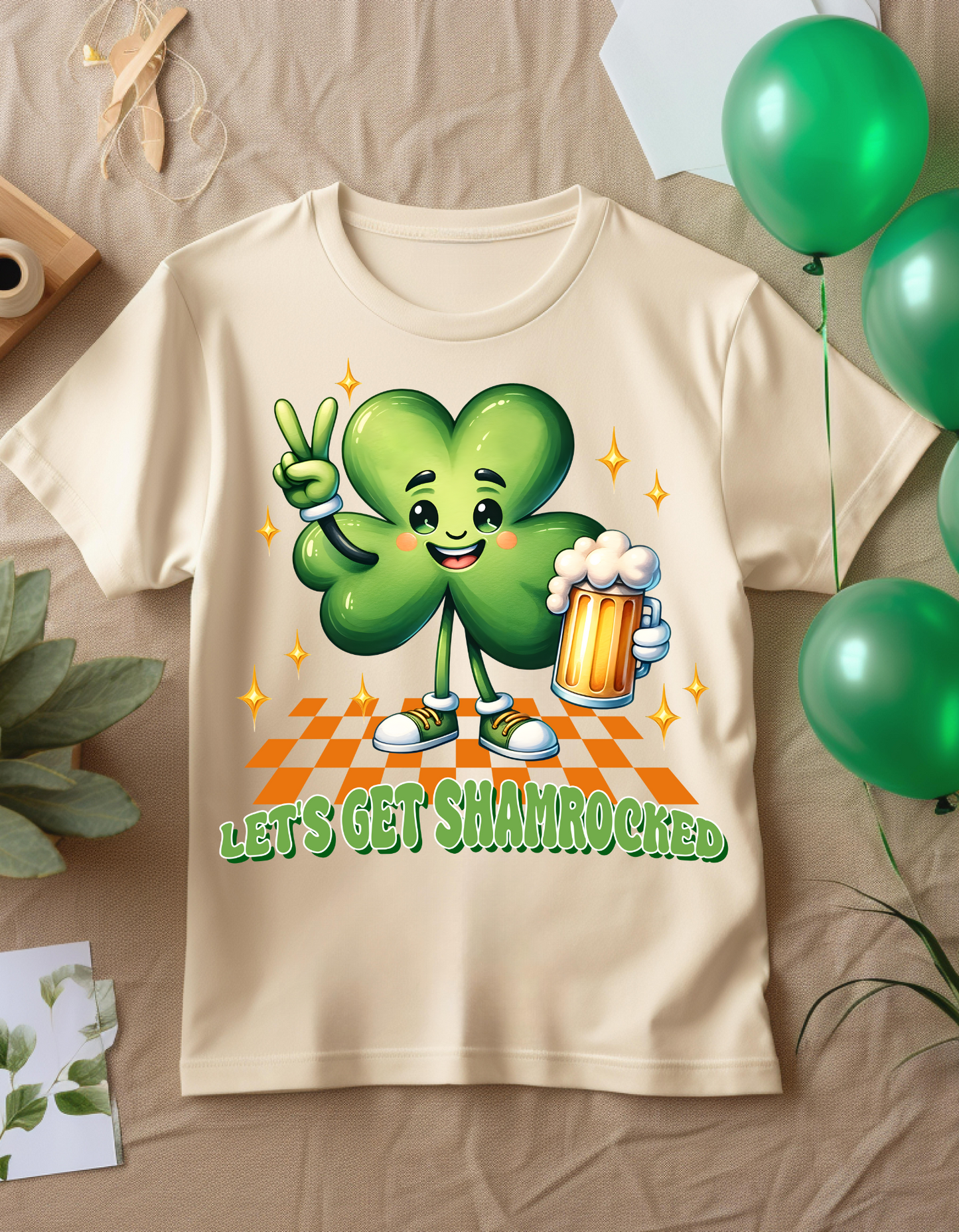 St. Patrick's Day T-Shirt, Let's Get Shamrocked Funny Tee, Unisex Irish Humor Shirt, Holiday Party Wear, Gift for Festivities