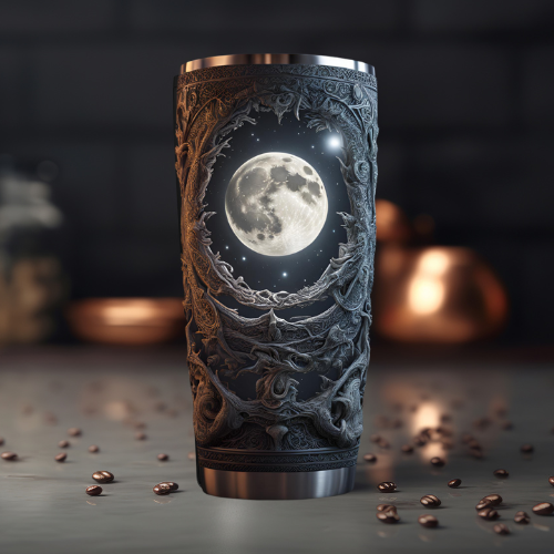 Celestial Moon 20oz Tumbler - Stylish Voyager for Stargazers