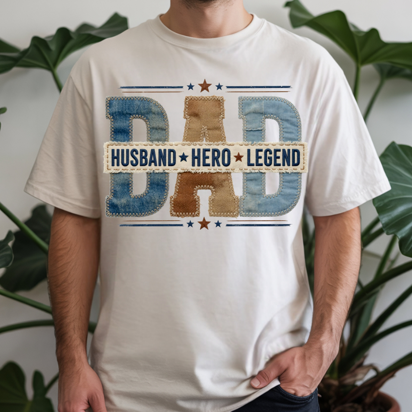Dad — Husband • Hero • Legend Vintage Graphic T-Shirt