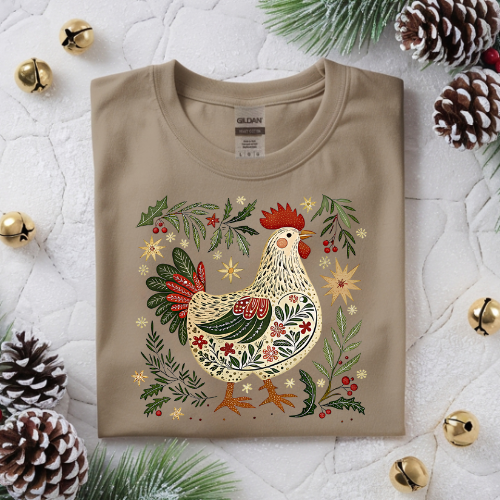 Whimsical Chicken Sweatshirt, Cozy Crewneck, Farmhouse Chic Gift, Unisex, Autumn Decor, Casual Style