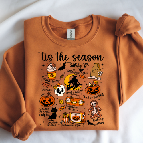 Cozy Halloween Sweatshirt, Fall Crewneck, Seasonal Sweatshirt, Unisex Sweatshirt, Autumn Fashion, Halloween Gift