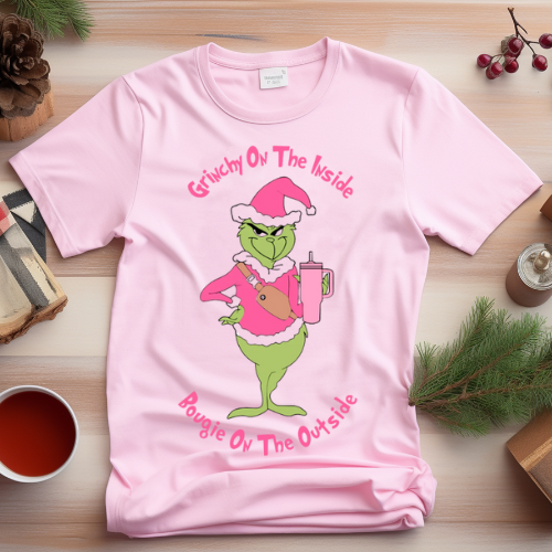 Grinchy On The Inside Holiday Sweatshirt — Funny Grinch Christmas Crewneck, Boojie Grinch Shirt