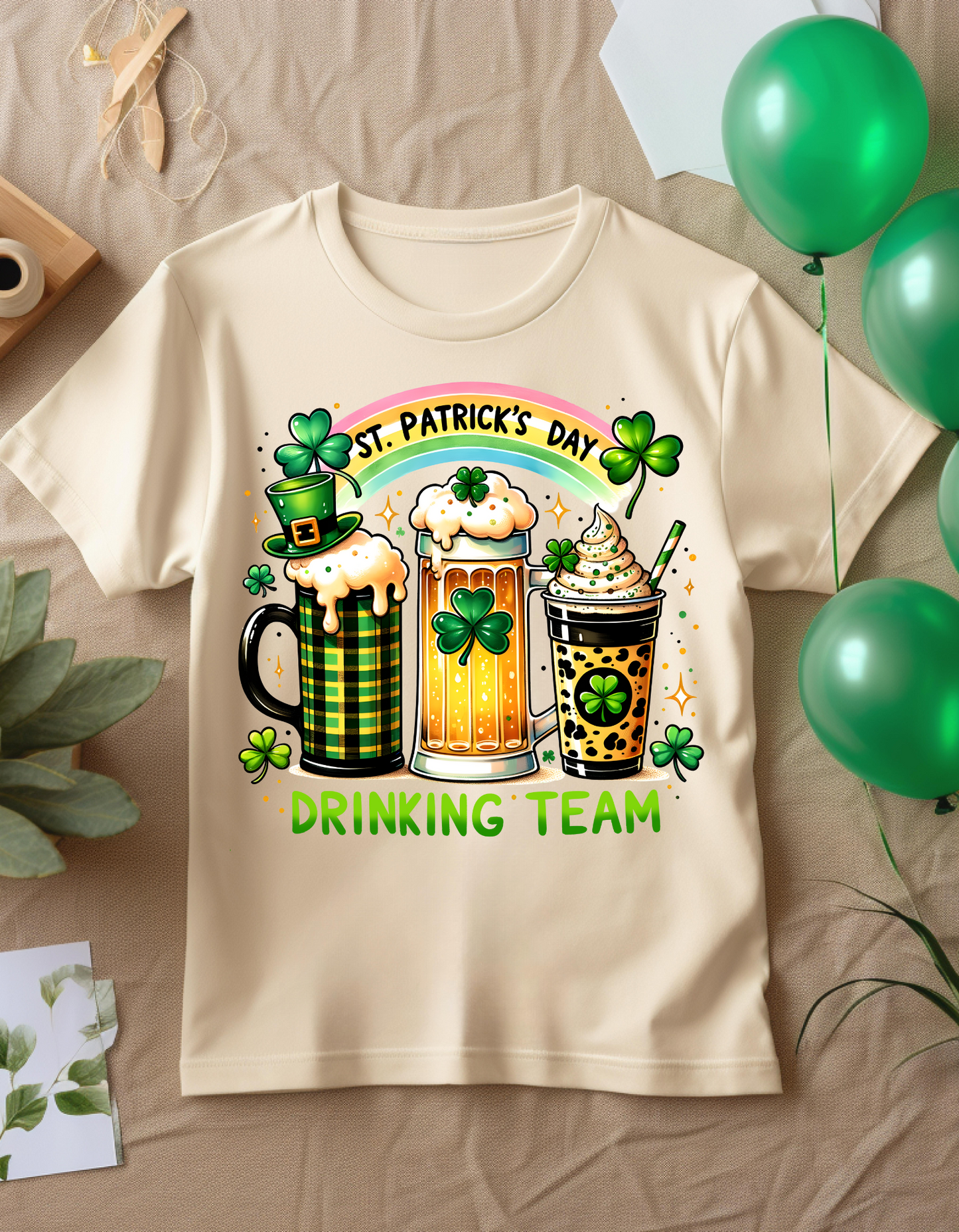 St. Patrick's Day Drinking Team Tee, Unisex Softstyle T-Shirt, Celebration Shirt, Holiday Apparel, Party Outfit, Fun Gift