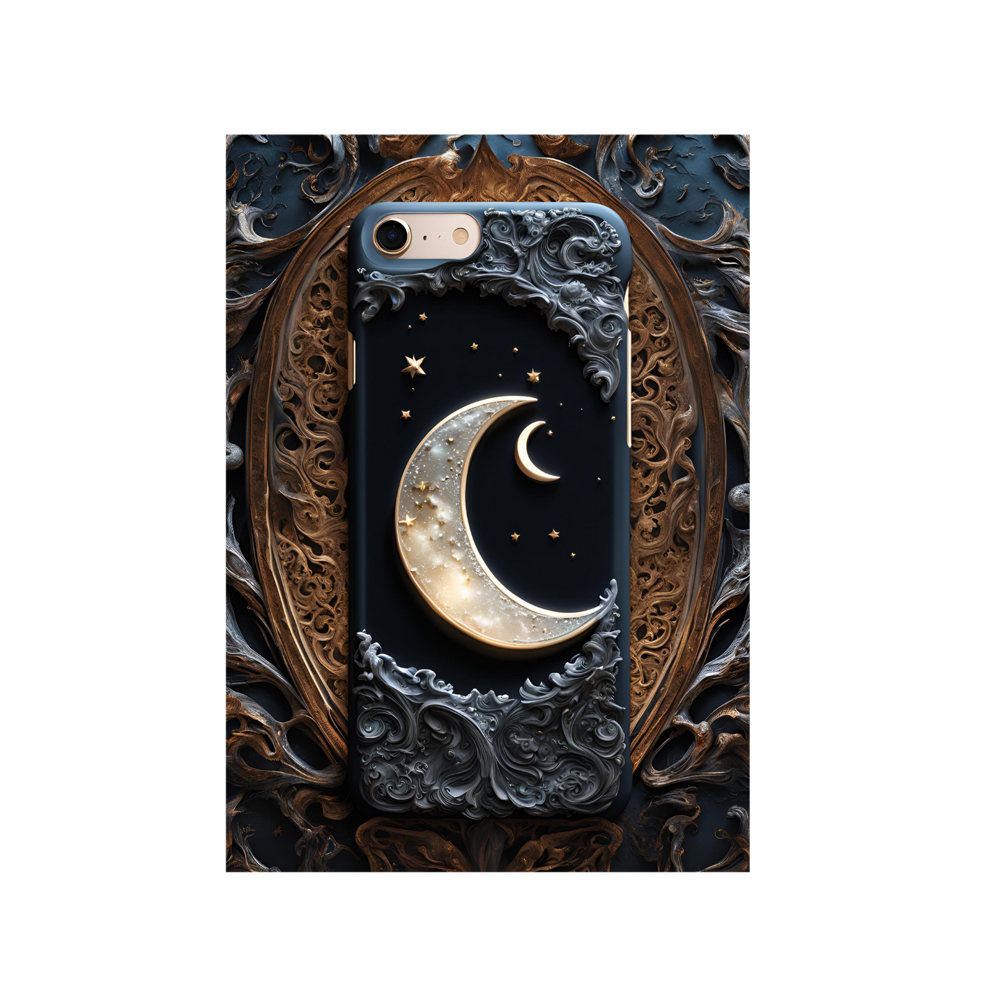 Celestial Moon Phone Case - Tough and Stylish Protection, Celestial Crescent Moon Phone Case for Google, iPhone, and Samsung