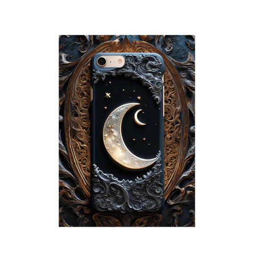 Celestial Moon Phone Case - Tough and Stylish Protection, Celestial Crescent Moon Phone Case for Google, iPhone, and Samsung