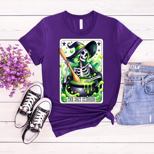 The Shit Stirrer Shirt, Funny Tarot Card Shirt, Halloween Witch Shirt, Tarot Card Shirt, Funny Halloween Sweatshirt, Witch Tarot Card Shirt