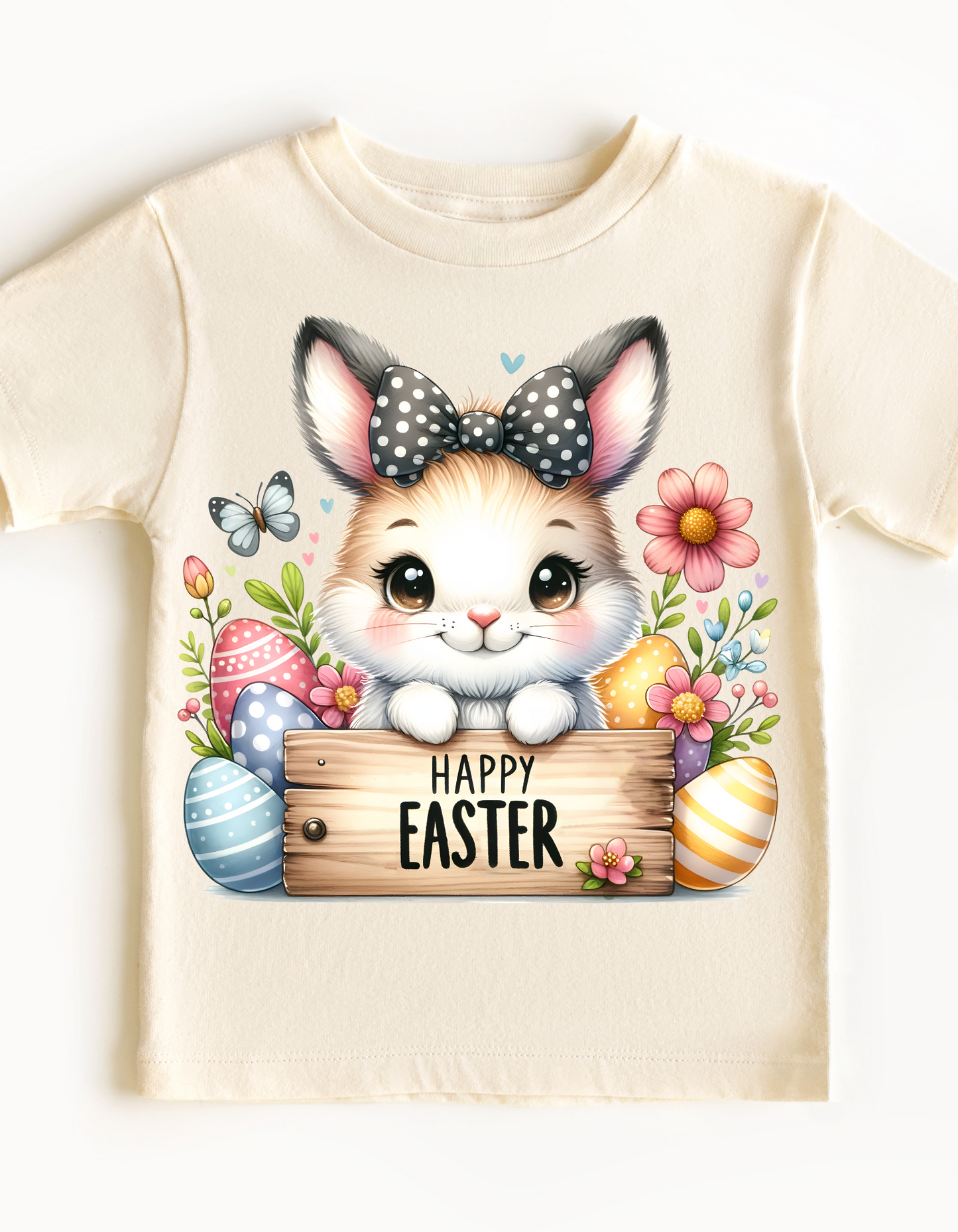 Easter Bunny Toddler Tee, Cute Kids Shirt, Spring Outfit, Baby Easter Gift, Flower & Bunny Design, Toddler Apparel
