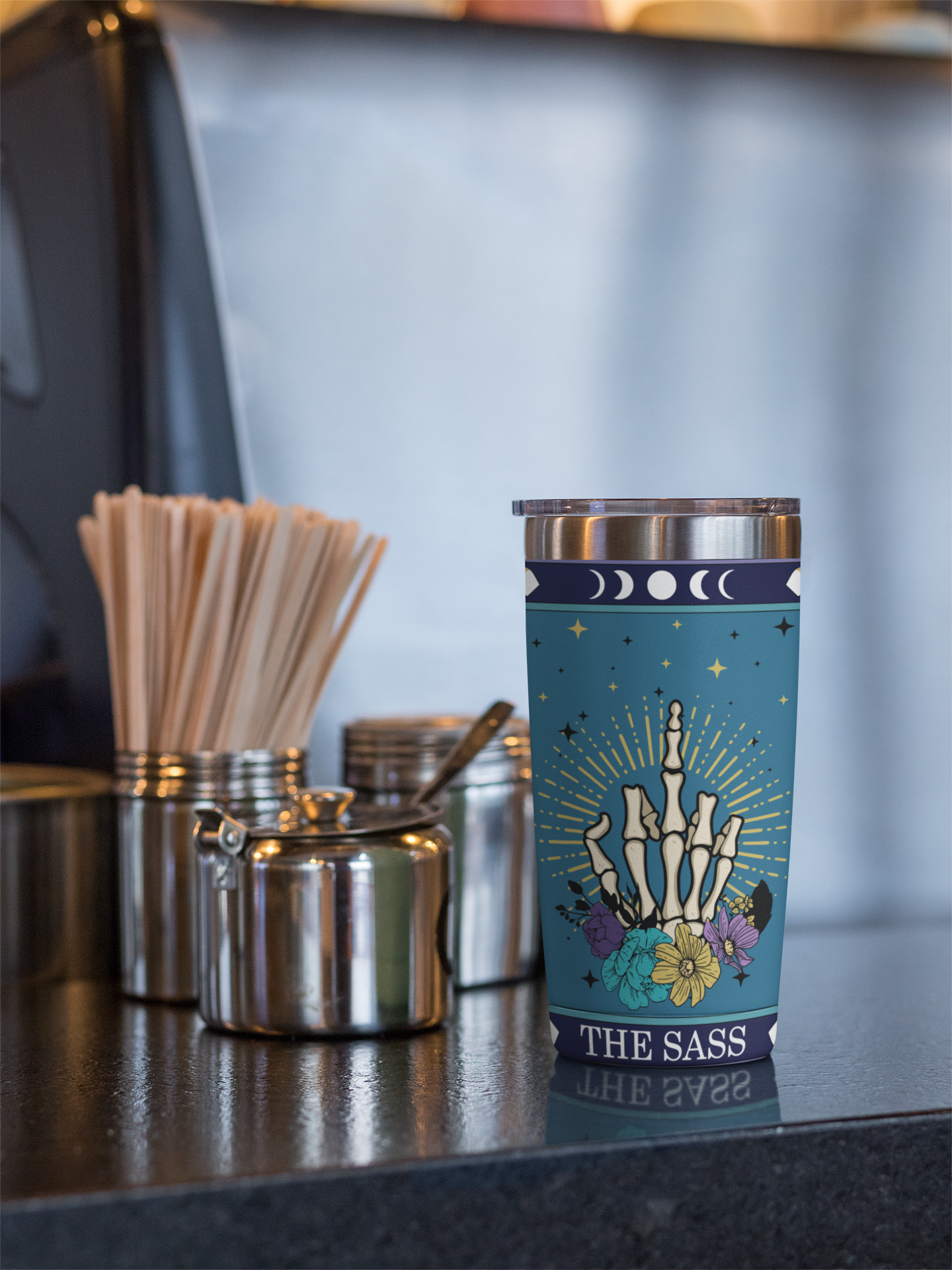 The Sass Tarot Card Tumbler, Occult Sass tarot card tumbler, The Sass Tarot tumbler, Sass tarot card tumbler