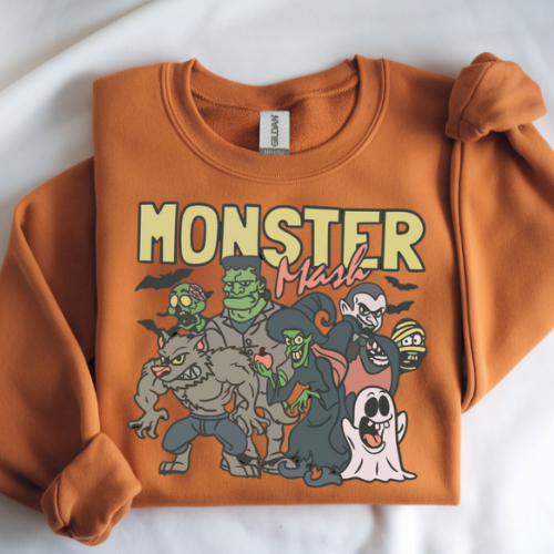 Monster Mash Sweatshirt, Retro Monster Shirt, Vintage Halloween Shirt