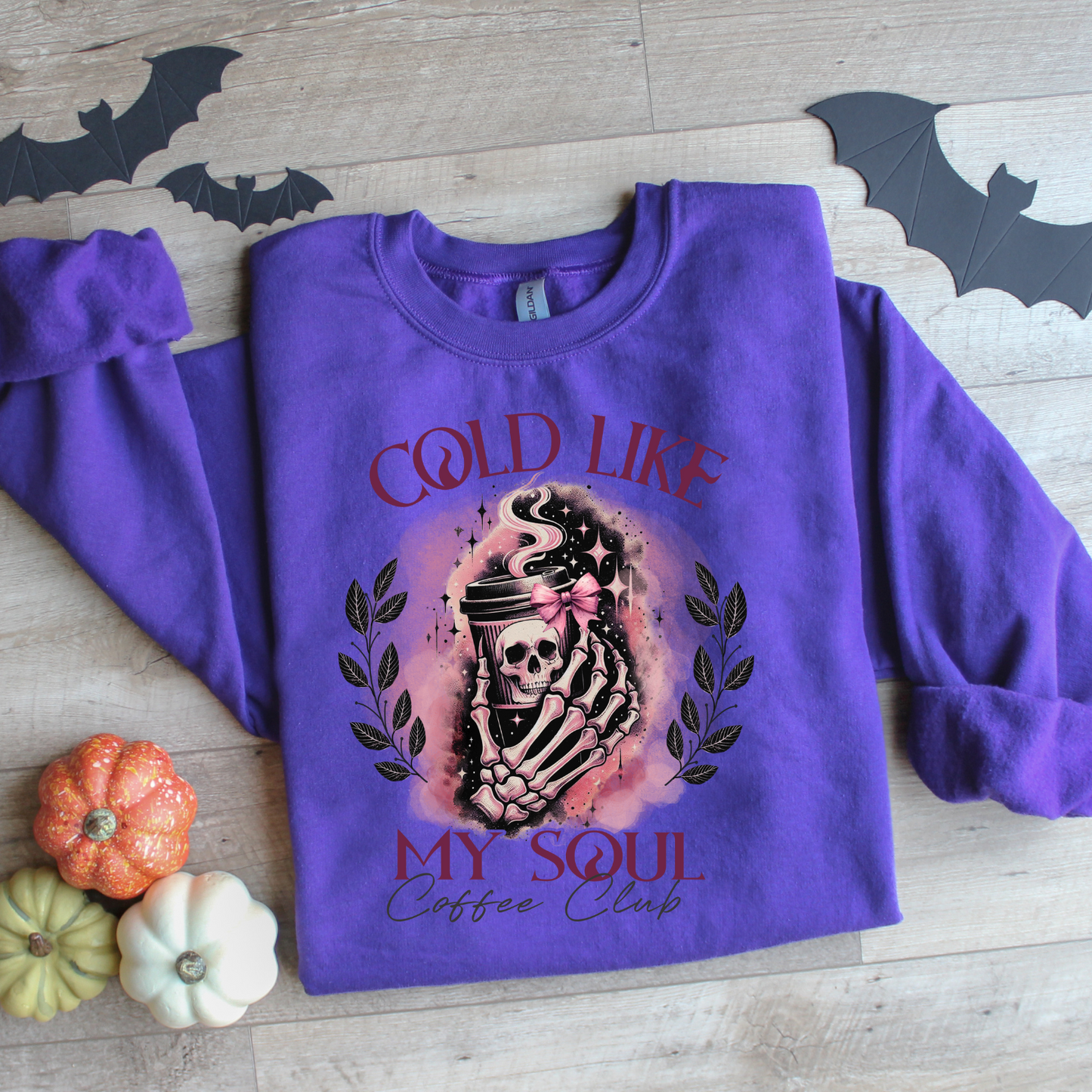 Cold Like My Soul Coffee Club Shirt, Halloween Sweatshirt, Spooky Season Tshirt, Halloween Coffee Tshirt, Gift for Halloween Lovers, Spooky