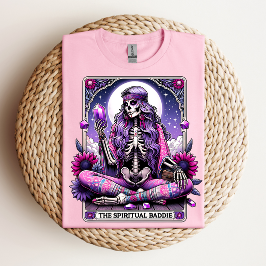 The Spiritual Baddie Unisex Jersey Tee - Boho Chic Design for Spirit Seekers, Spiritual Baddie Tarot Card Shirt, Spiritual Baddie Shirt