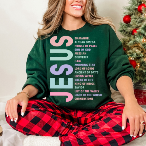 Inspirational Crewneck Sweatshirt - Jesus Themed, Cozy Gift for Believers, Religious Apparel, Christian Fashion, Faith-Based Gift
