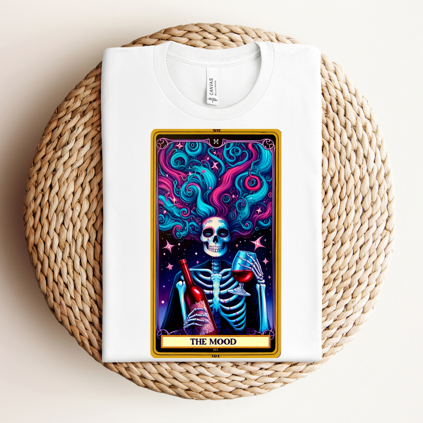 The Mood Skeleton Graphic Tee -The Mood Tarot Card Shirt, The Mood Tarot Card, Mood Tarot Card, Mood Tarot Card Shirt, The Mood Tarot Card Gift, The Mood Tarot Card Tshirt