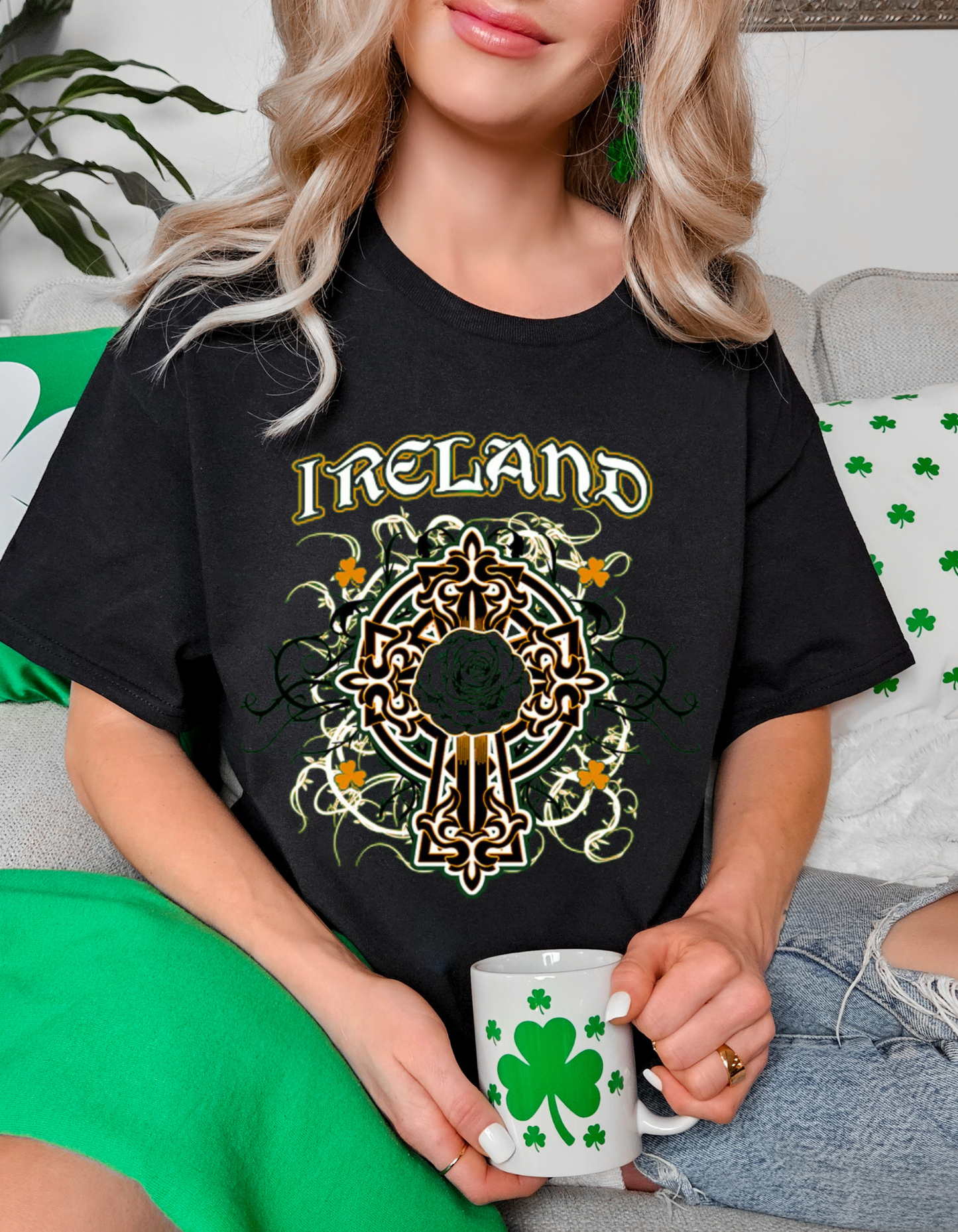 Celtic Ireland T-Shirt, Unisex Softstyle Tee for Travelers, St. Patrick's Day, Irish Heritage, Casual Wear, Perfect Gift