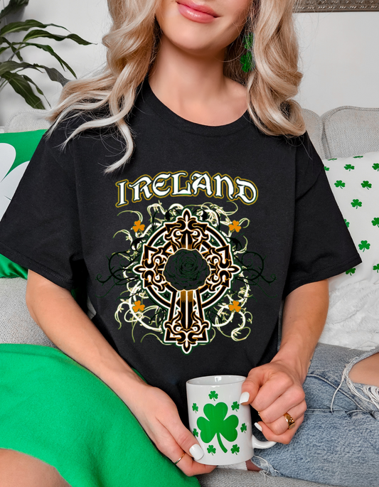Celtic Ireland T-Shirt, Unisex Softstyle Tee for Travelers, St. Patrick's Day, Irish Heritage, Casual Wear, Perfect Gift