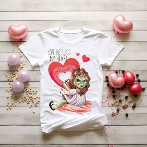 Heartfelt Garment-Dyed T-Shirt - 'You Possess My Heart' Design, Unisex Love Tee, Gift for Valentine's Day, Cute Graphic Tee, Romantic [...]