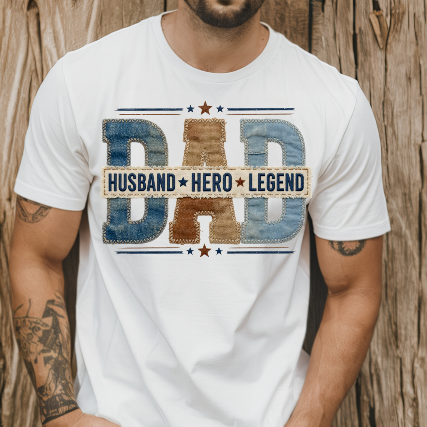 Dad — Husband • Hero • Legend Vintage Graphic T-Shirt