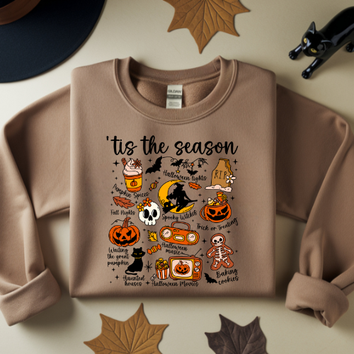 Cozy Halloween Sweatshirt, Fall Crewneck, Seasonal Sweatshirt, Unisex Sweatshirt, Autumn Fashion, Halloween Gift