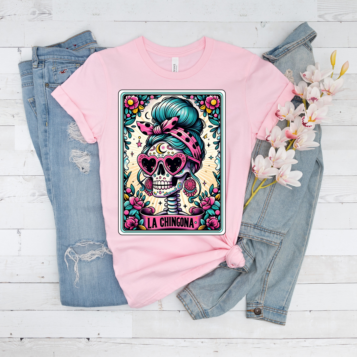 La Chingona Tarot Card Shirt, Tarot Card Shirt, Mexican Tarot Card Shirt, Celestial Shirt, Mystical Shirt