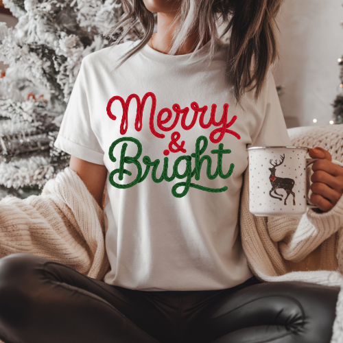 Merry & Bright Christmas Crewneck Sweatshirt